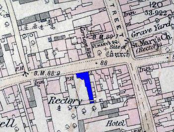 The Angel shown in blue on this 1901 map